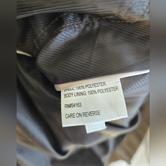 Calvin Klein Womens trench jacket coat Sz S brown button down, waist belt - Picture 8 of 8